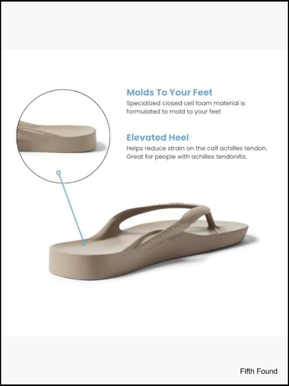 Arch Support Flip Flops for Men & Women – Orthotic Sandals for Plantar - Picture 6 of 7